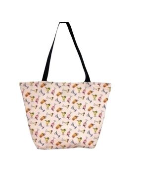 Cocktail Print Tote Bag Martini Margarita Beach Pool Fun Novelty